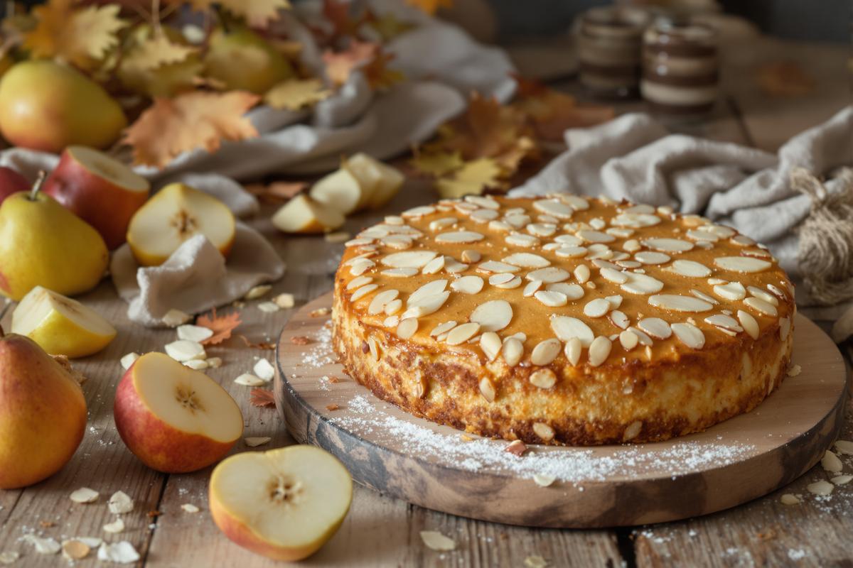 Fondant, parfumé, croquant : ce gâteau aux poires et amandes d'automne coche toutes les cases du dessert idéal.jpg