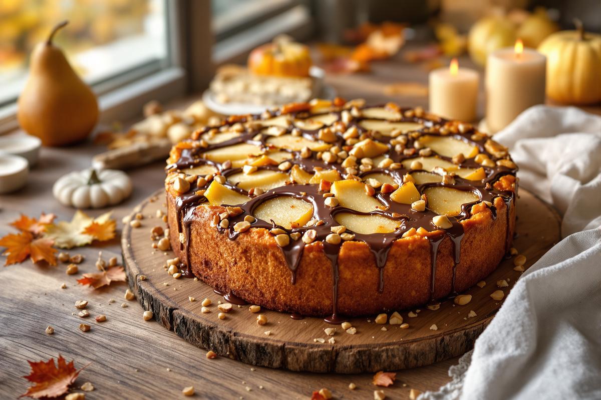 Gâteau moelleux aux poires, chocolat et noisettes : le goûter simple et irrésistible de l’automne.jpg