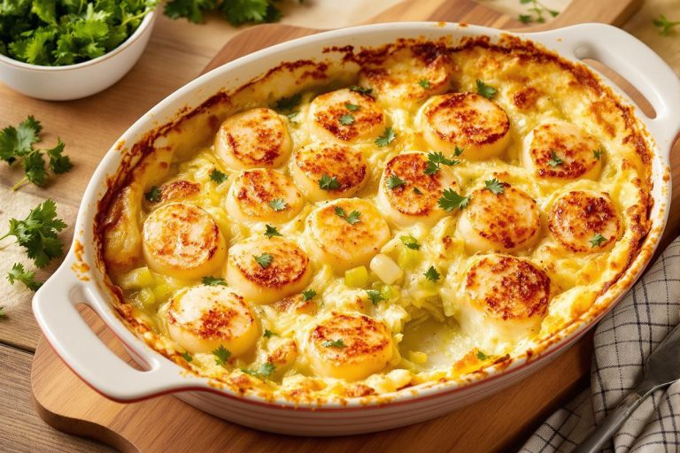 Gratin poireaux–Saint-Jacques : « simple à faire, mais digne d’un repas de fête ».jpg