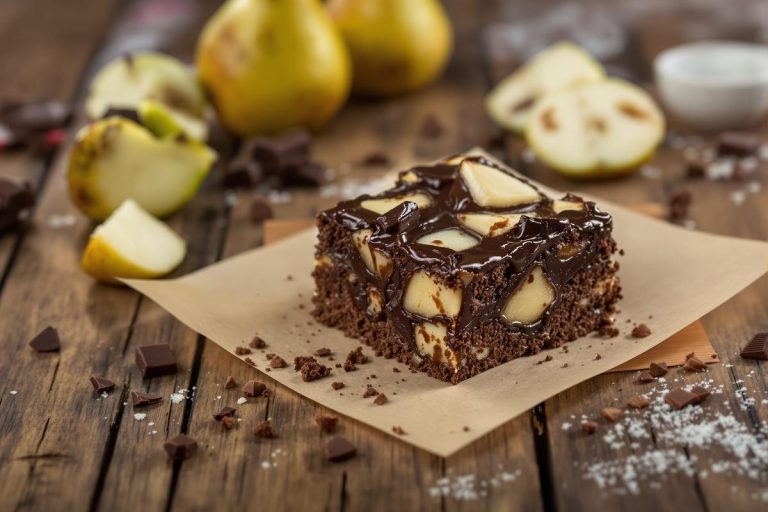 Un dessert poire-chocolat, plus fondant qu’un cake classique.jpg