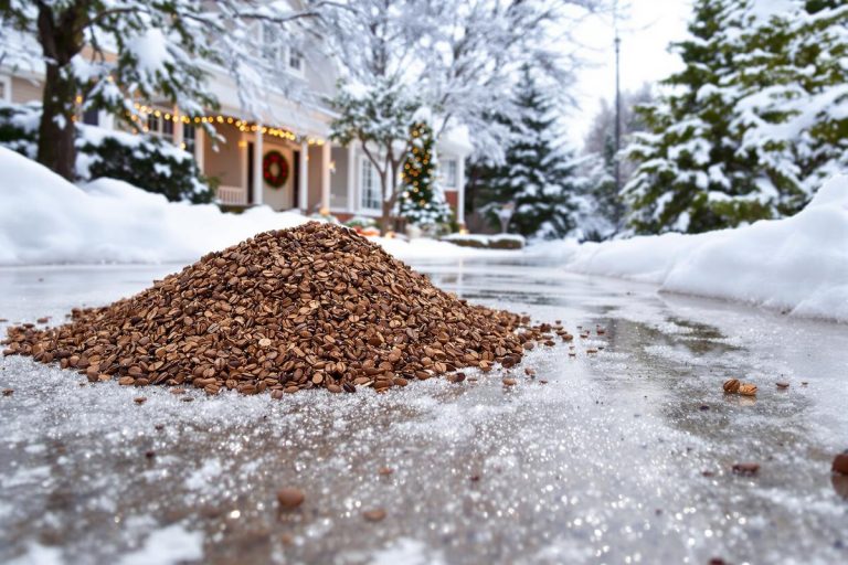 Chemins verglacés cet hiver : ce déchet de cuisine que vous jetez chaque matin remplace le sable sans abîmer le jardin.jpg
