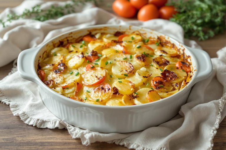 Gratin de pommes de terre, poireaux et carottes : fondant, délicieusement doré et ultra facile à préparer.jpg