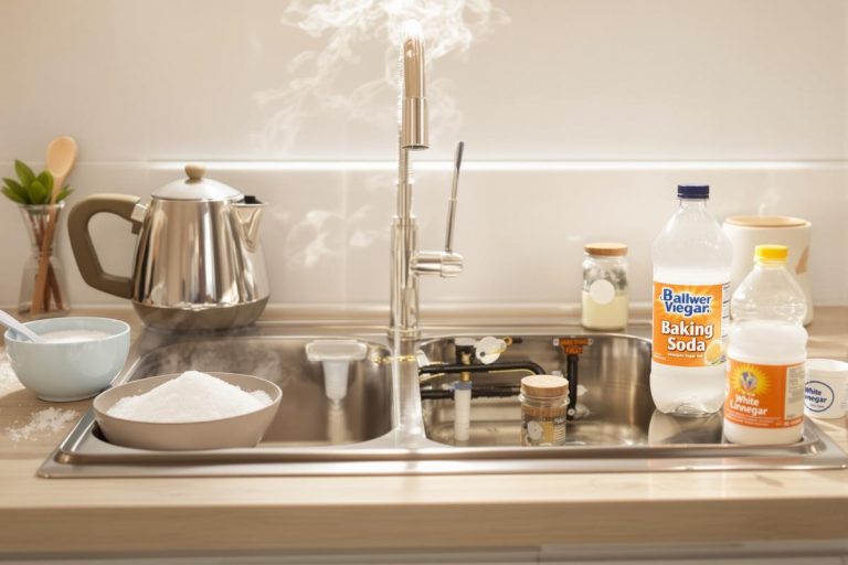 Pas besoin de faire appel à un plombier : de l'eau chaude et quelques cuillères de cette poudre suffisent à de déboucher vos canalisations et de les nettoyer, en un rien de temps.jpg