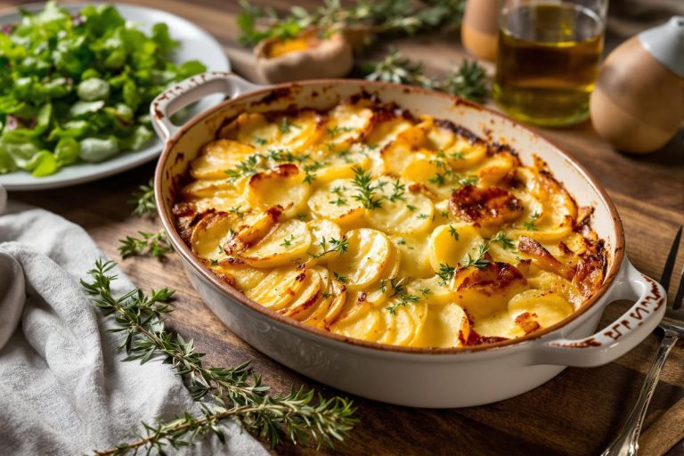 le gratin de pommes de terre au chèvre qui enchante les soirées d’hiver, tout en douceur et sans complications.jpg